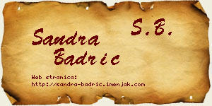 Sandra Badrić vizit kartica